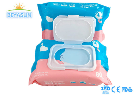 Disponible suave Eco bebé agua toallitas húmedas limpieza cuidado suave 80PCS bolsas OEM